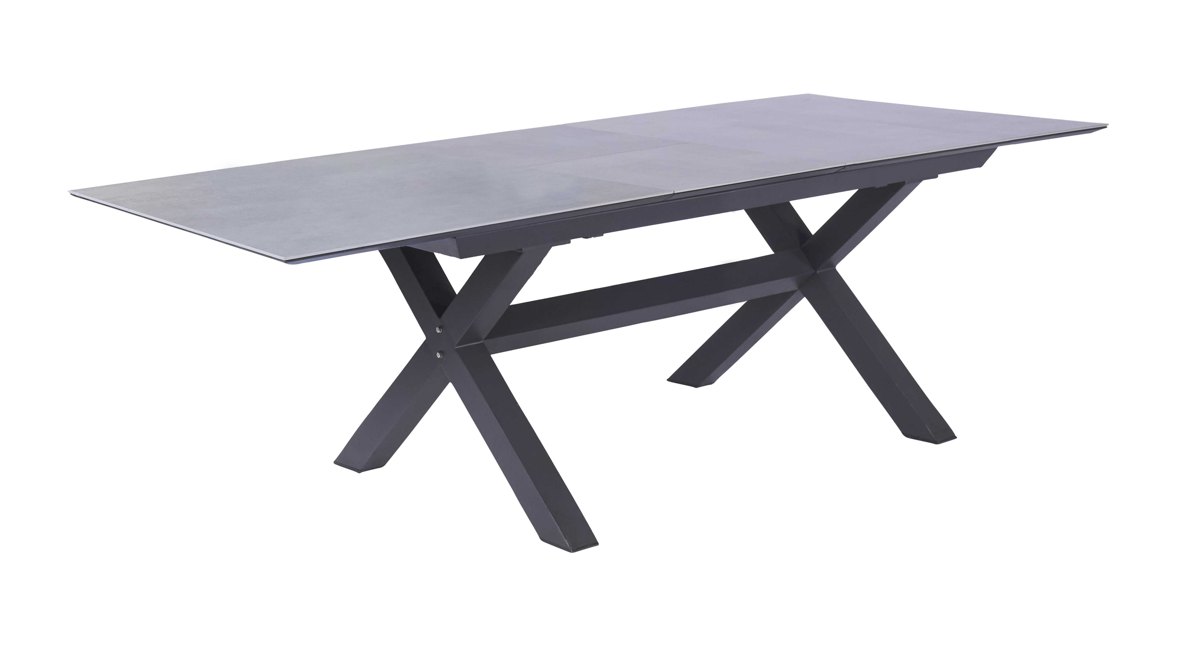 Gartentisch, Ausziehtisch Vancouver, anthrazit, 200/260x100x76cm